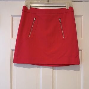 GAP mini skirt pink mod style zippered pockets and exposed back zipper